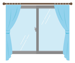 Illustration of curtain. It is vector illustration.
