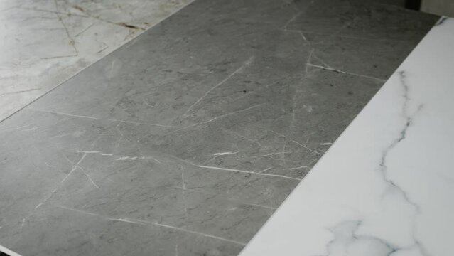 Exhibition or shop of ceramic granite and ceramic tiles.