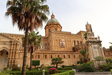 Naklejka premium Palermo, Sicily (Italy): The Cathedral of Palermo dedicated to the Assumption of the Virgin Mary. UNESCO World Heritage Site