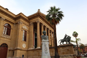 Fototapeta na wymiar Palermo, Sicily (Italy): Massimo Theater, the Theatre of Opera and Ballet located in Giuseppe Verdi square
