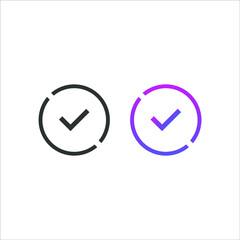 Checkmark icon, in solid and gradient color