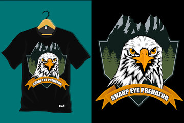 Sharp Eye Predator Retro T Shirt Design