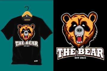 The Bear Retro Vintage T Shirt Design