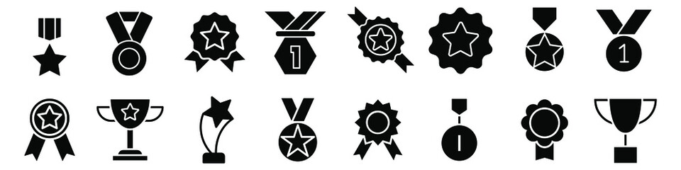 Premium award icon vector set. High quality illustration sign collection. trophy symbol. winner logo.