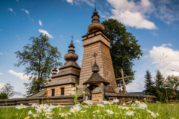 Saint Paraskewa Orthodox Church, Kwiaton. XVII century. UNESCO World Heritage Site, Carpathian Mountains, Lesser Poland Voivodeship, Poland