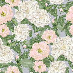 classic, nostalgic botanical seamless repeat pattern designs that would be perfect for home decor, upholstery, wallpaper or apparel.	
