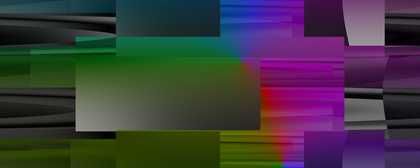 Abstract iridescent block pattern background image.