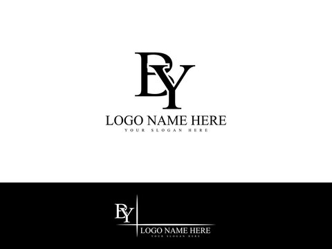 Premium BY Logo Icon, Creative By yb Logo Letter Vector art With Black Color Unique Design For Your Business