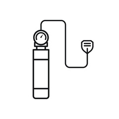 oxygen tank icon design, underwater rescue equipment concept on white background