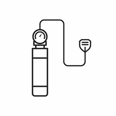 oxygen tank icon design, underwater rescue equipment concept on white background