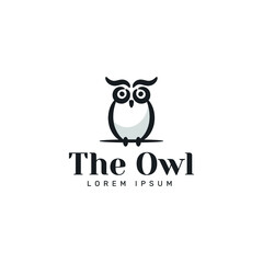 Big owl logo design template