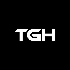 TGH letter logo design with black background in illustrator, vector logo modern alphabet font overlap style. calligraphy designs for logo, Poster, Invitation, etc.