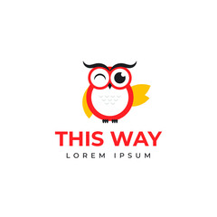 Hello owl logo design template