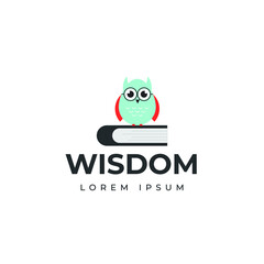 Educated owl logo design template