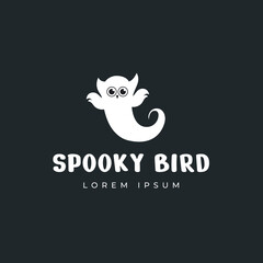 Spooky Owl logo design template