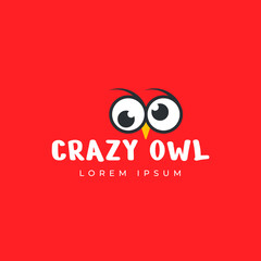 Obraz premium Crazy owl logo design template