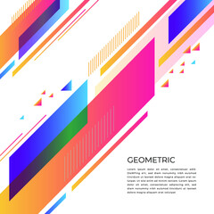 Modern geometric with gradient color vector layout background