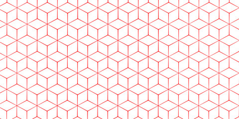 Naklejka premium Red cub line and white abstract background