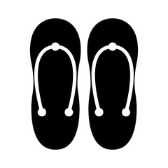 Isolated Bathroom Equipment Sandals Glyph Icons EPS 10 Free Vector Graphic