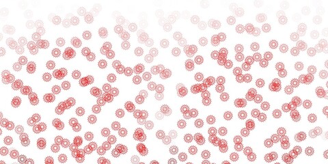 Light orange vector doodle template with flowers.