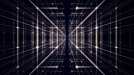 ビジネス VJ トンネル ワイヤーフレーム 格子 白 [別Verあり]