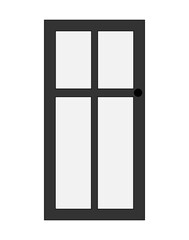 door isolated on white background. door illustration in flat style design