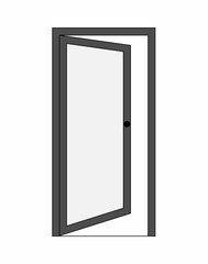 door isolated on white background. door illustration in flat style design