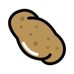 Isolated Potato Icons EPS 10 Free Vector Graphic
