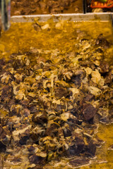 Traditional turkish food served in front of the restaurant