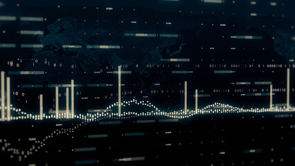 Digital Stock exchange market chart or forex trading graph and candlestick chart suitable for financial investment. 