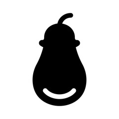 Isolated Eggplant Glyph Icons EPS 10 Free Vector Graphic