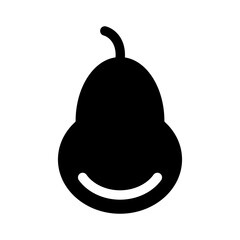 Isolated Pear Glyph Icons EPS 10 Free Vector Graphic