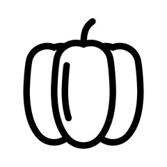 Isolated Paprika Line Icons EPS 10 Free Vector Graphic