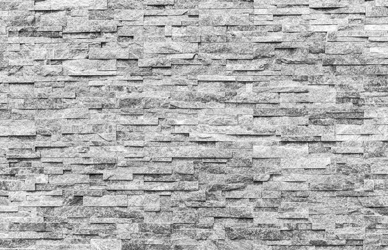 Gray stone brick wall texture background
