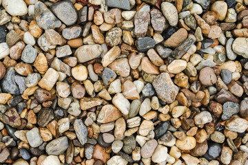 Brown pebbles stone background