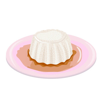 white dessert on pink plate clip art preview