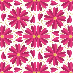 Obraz premium Pink blossom flowers fabric pattern 