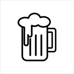 beer icon vector design illustration line art
