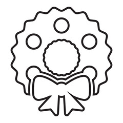 Isolated Christmas Line SVG Free Vector Graphic