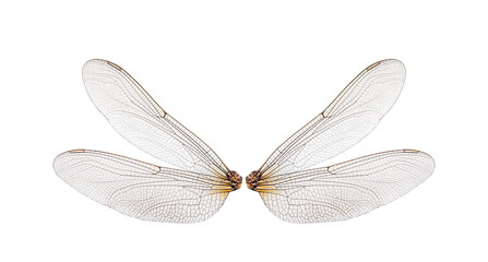 dragonfly insect wings on white background,isolated - obrazy, fototapety, plakaty
