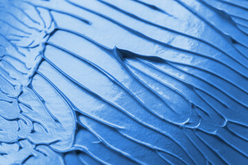 Blue painted texture, closeup view