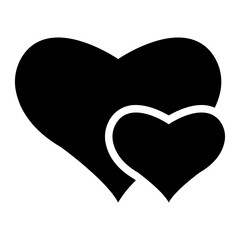 Isolated Love and Heart Glyph Icons SVG Free Vector Graphic