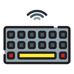 Isolated Computer Peripheral Icons SVG Free Vector Graphic