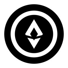 Isolated Currency and Cryptocurrency Glyph Icons SVG Free Vector Graphic