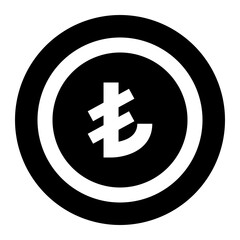 Isolated Currency and Cryptocurrency Glyph Icons SVG Free Vector Graphic