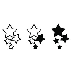 Rating icon vector set. Ranking illustration sign collection. Star symbol. assessment logo.
