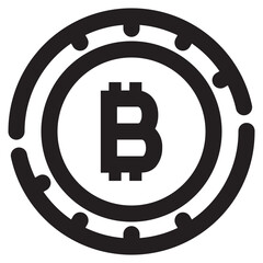 Isolated Currency and Cryptocurrency Line SVG Free Vector Graphic