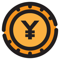 Obraz premium Isolated Currency and Cryptocurrency Color Line SVG Free Vector Graphic