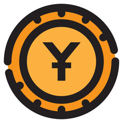 Isolated Currency and Cryptocurrency Color Line SVG Free Vector Graphic