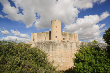 Naklejka premium Castillo de Bellver -siglo.XIV-, Palma de mallorca. Mallorca. Islas Baleares. España.